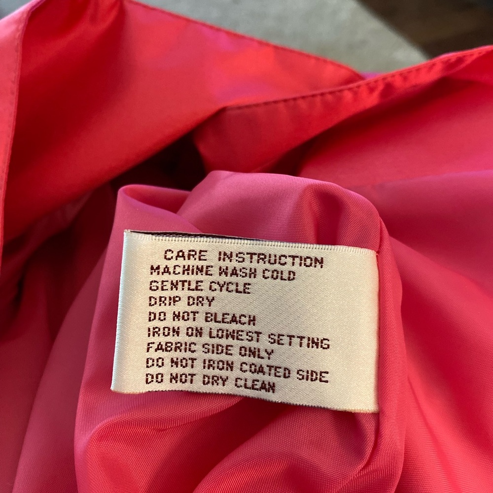 Worthington Essentials women Trench rain Coat Sz 4 petite dark pink pockets NWOT - Picture 12 of 12